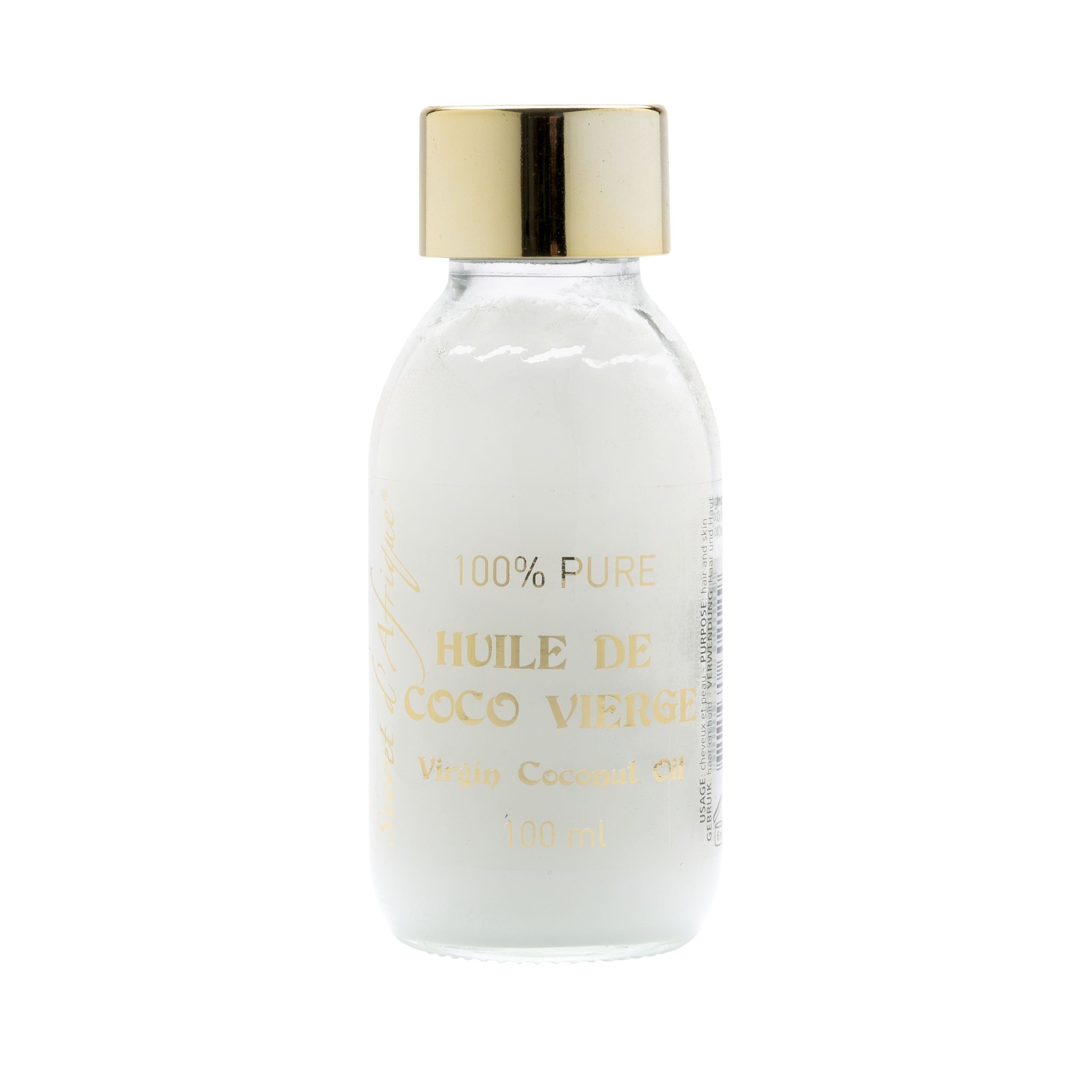 Secret d'Afrique Kokosolie – 100% Pure Virgin voor Huid en Haar (100ml)