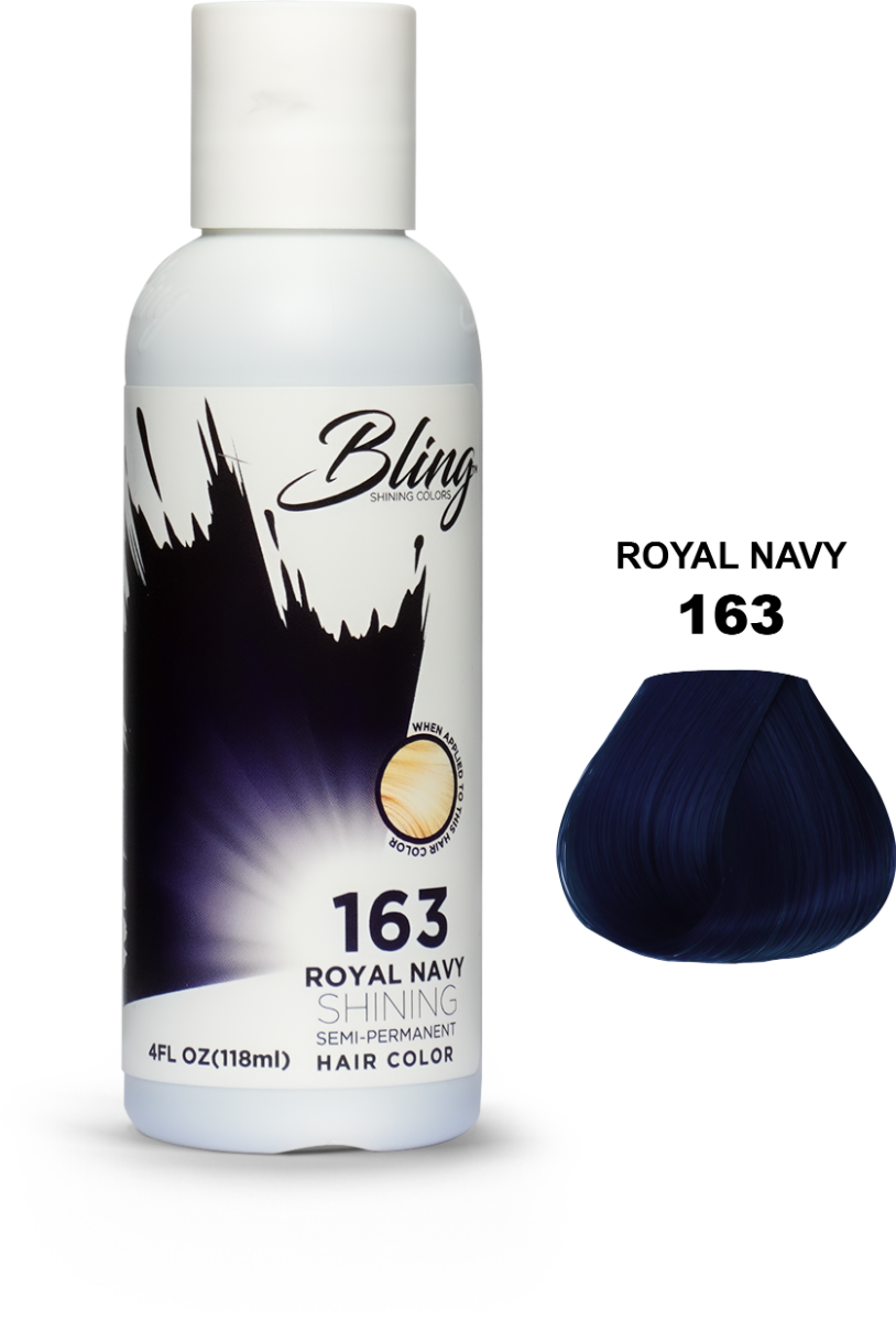 Bling Semi Permanent Haarkleur – Diepe Blauwe Tint (118 ml)