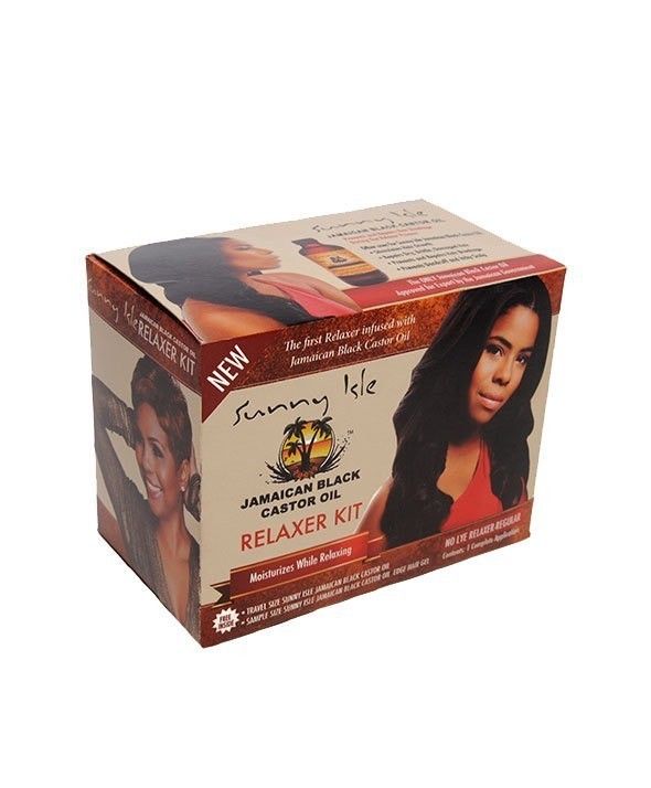 Sunny Isle Relaxer Kit – Zachtmakende Formule met Castorolie (Inhoud)