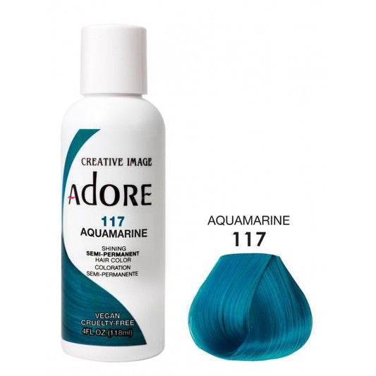 Adore Semi-Permanent Haarkleur – Stralende Aquamarine voor Iedereen (118ml)