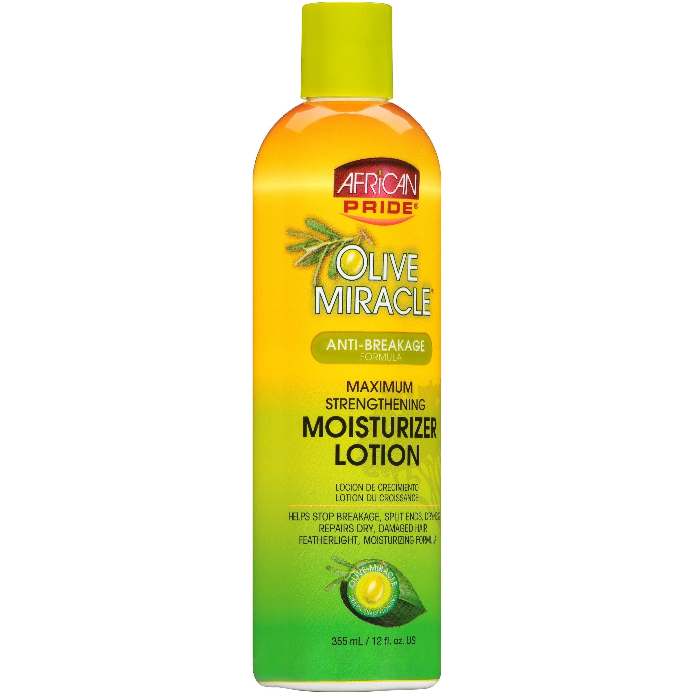 African Pride Olive Miracle Lotion – Vochtinbrengende Crème voor Droog Haar (355ml)
