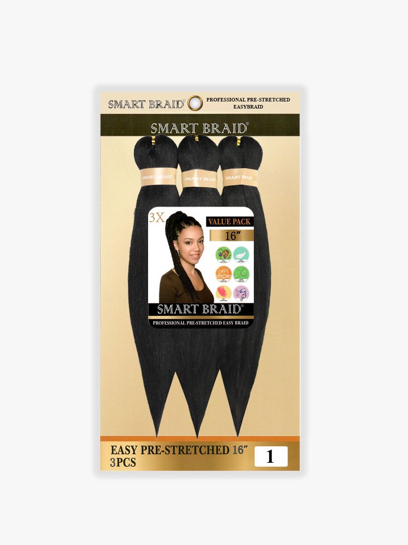 Smart Braids Pre Stretched – Makkelijk Te Gebruiken Haar voor Alle Haartypes (16 inch)