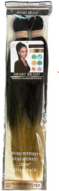 Smart Braids Pre Stretched – Professionele Vlecht Haar (2x T1B-27)