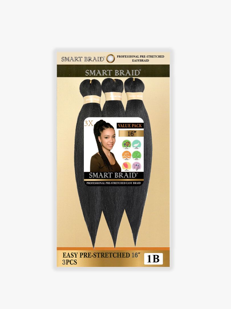 Smart Braids Pre Stretched 3x – Eenvoudig te Gebruiken Haar (16 inch)