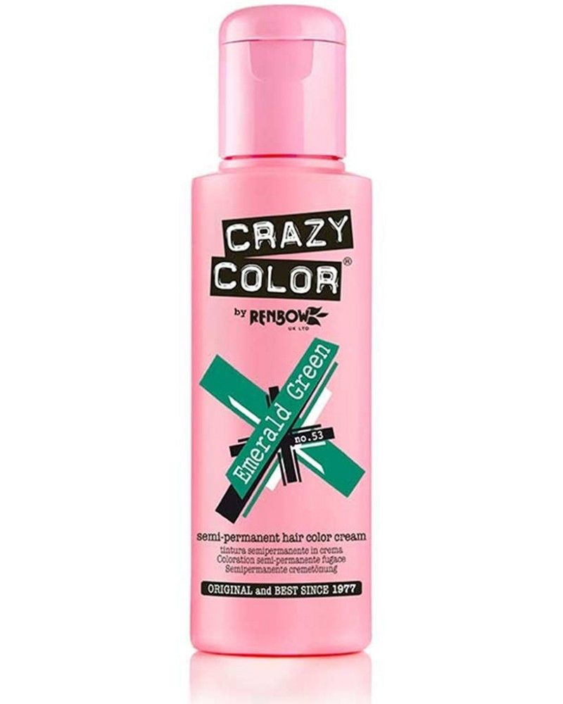 Crazy Color Haarverf – Semi-Permanente Kleur voor Stralend Groen (100ml)