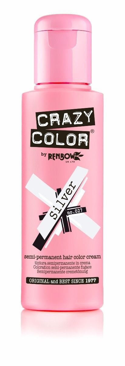 Crazy Color Silver – Semi-Permanente Haarkleur voor Stralend Haar (100ml)