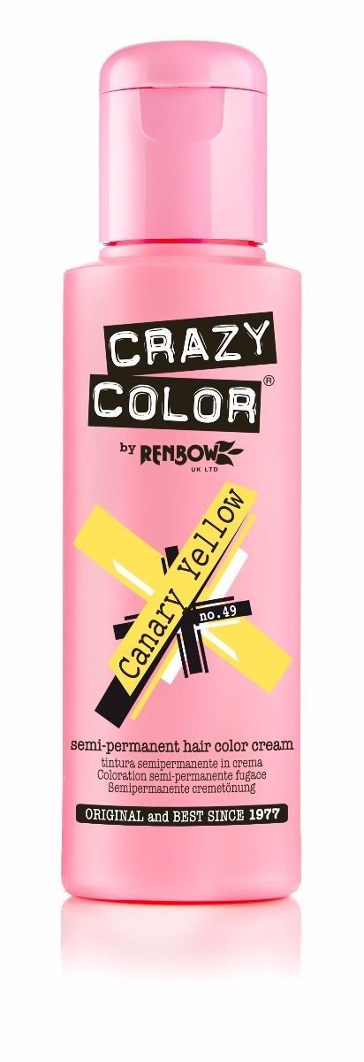 Crazy Color Haarverf – Stralend Geel voor Opvallende Kleuring (100ml)