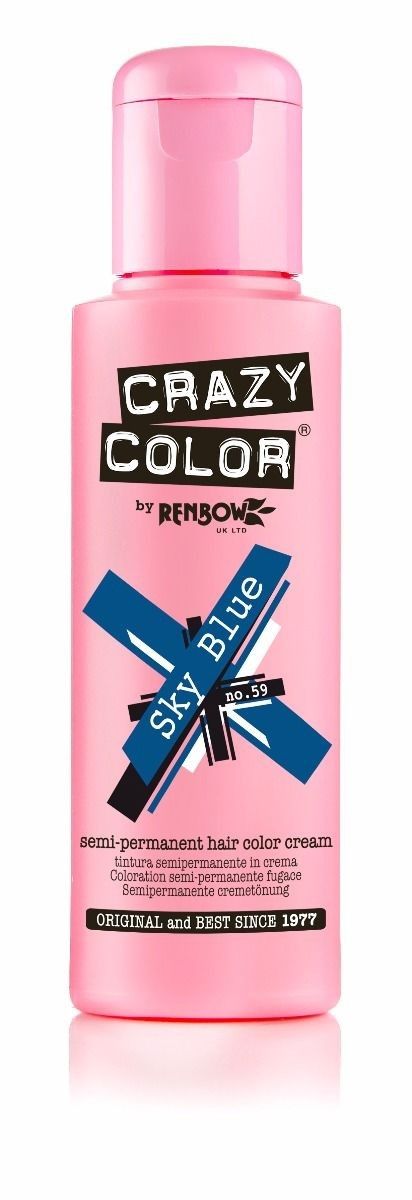 Crazy Color Sky Blue – Semi-Permanente Haarkleur voor Stralend Haar (100ml)