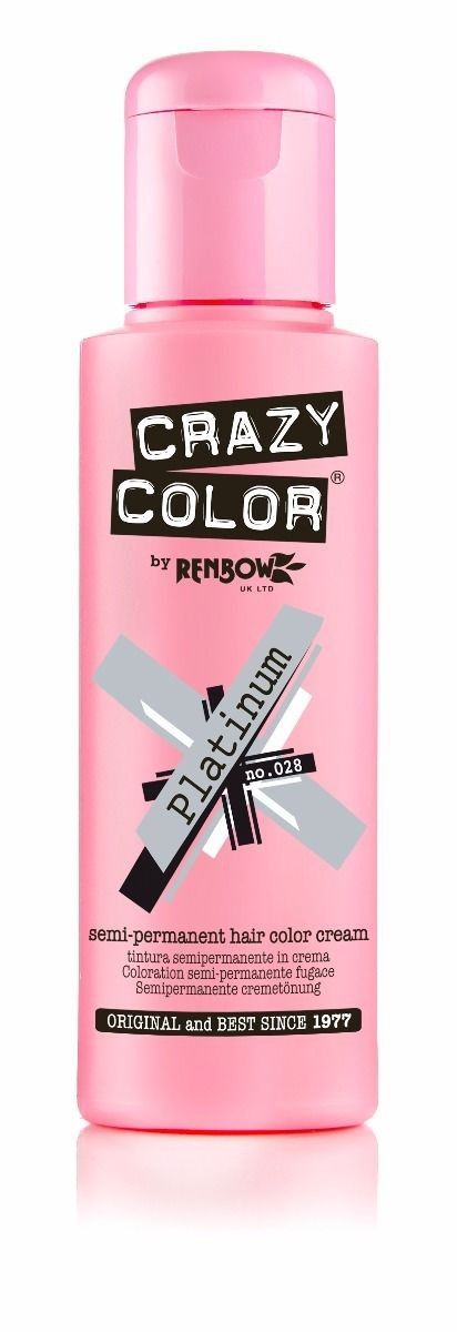 Crazy Color Platinum – Semi-Permanente Haarkleur voor Opvallende Kleur (100ml)