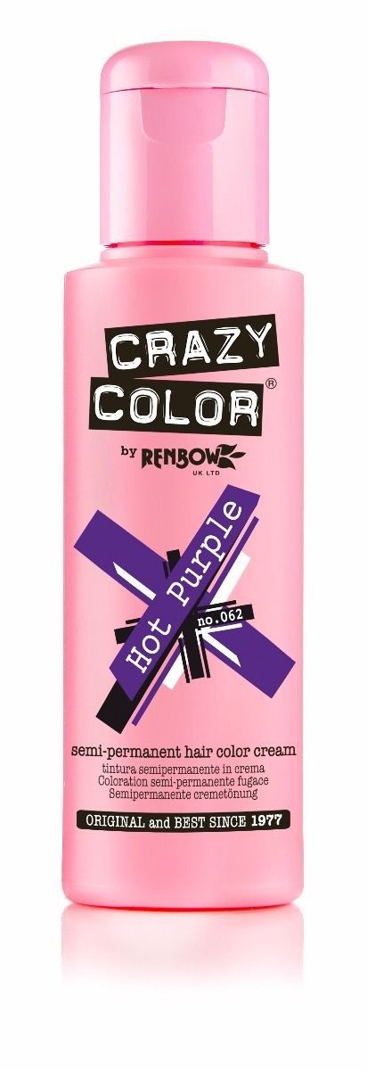 Crazy Color Hot Purple – Semi-Permanente Haarkleur voor Opvallende Kleur (100ml)