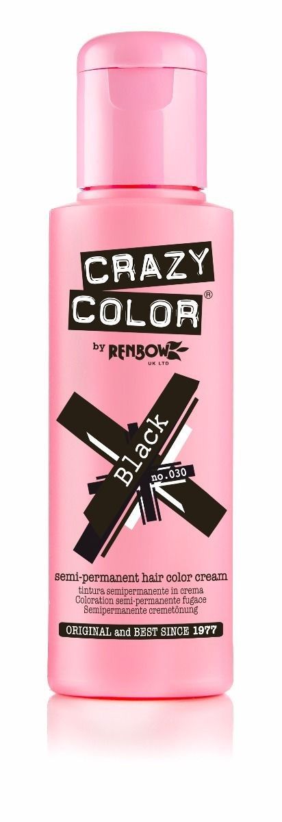 Crazy Color Black – Semi-Permanente Haarkleur voor Opvallend Haar (100ml)