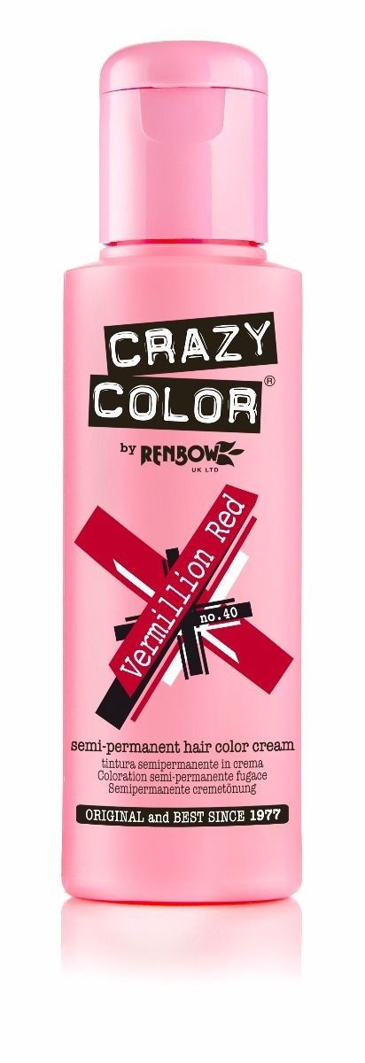 Crazy Color Haarverf – Opvallende Vermillion Rood (100ml)