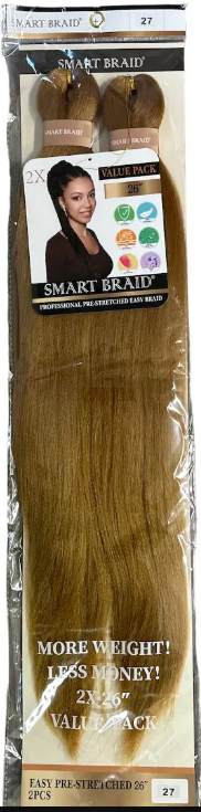 Smart Braid Haar – Vooraf Gestrekt 2x – 27 Inch (2 Stuks)