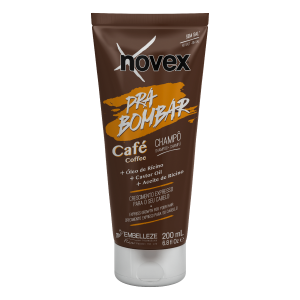 Novex Pra Bombar Coffee Shampoo – Stimulerende Shampoo voor Alle Haartypes (200ml)