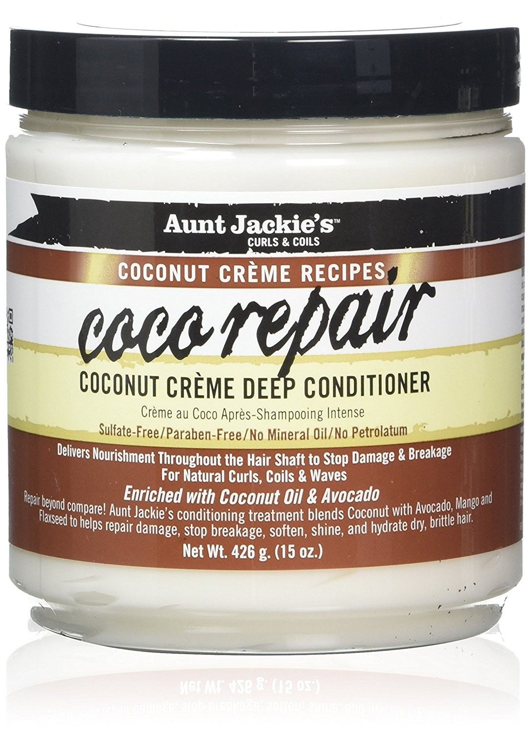 Aunt Jackie's Coco Repair Deep Conditioner – Voedende Crème voor Droog Haar (443ml)
