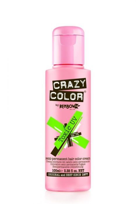 Crazy Color Haarverf – Neon Groene Kleur voor Alle Haartypes (100ml)