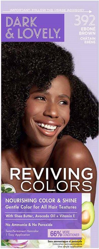Dark and Lovely Haarkleur – Verfrissende Kleur Ebone Brown 392 (50ml)