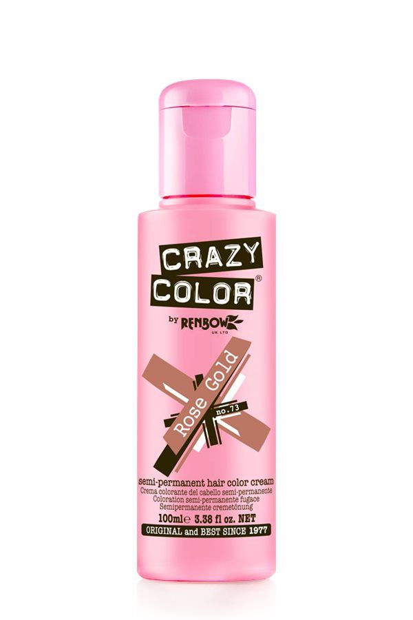 Crazy Color Haarverf – Semi-Permanente Kleur in Rose Gold (100ml)