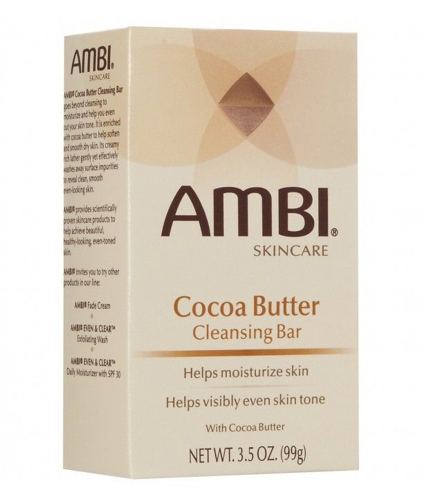 AMBI® Cocoa Butter Cleansing Bar – Hydraterende Zeep voor Een Egale Huid (99g)