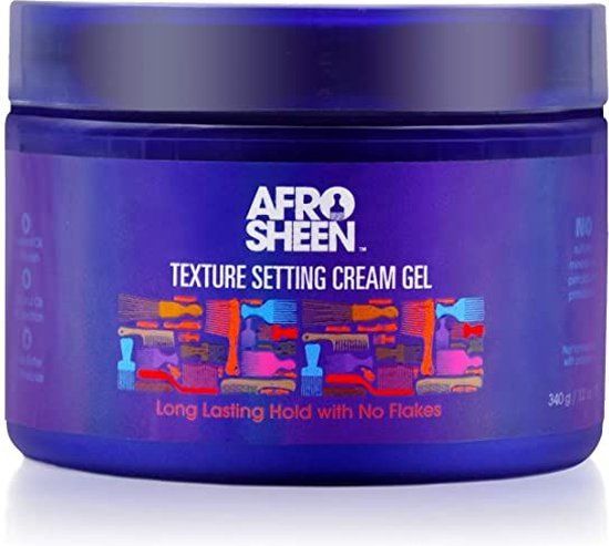 Afro Sheen Texture Setting Cream Gel – Langdurige Hold voor Krullend Haar (340g)