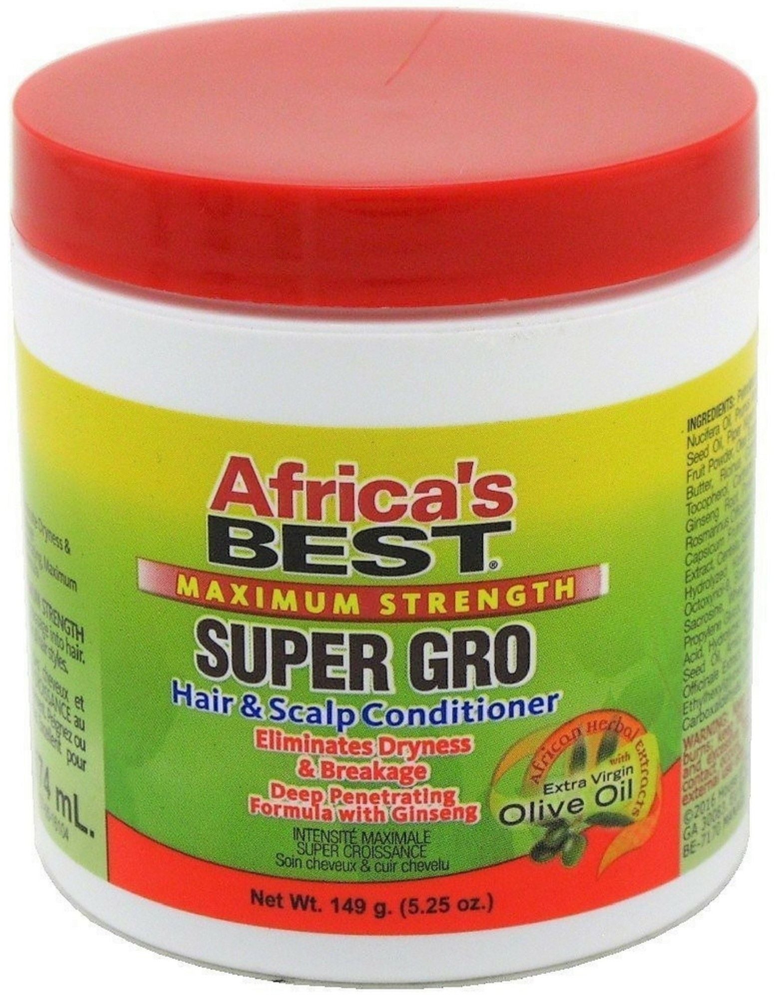 Africa's Best Super Gro – Hydraterende Conditioner voor Droge Hoofdhuids (149g)
