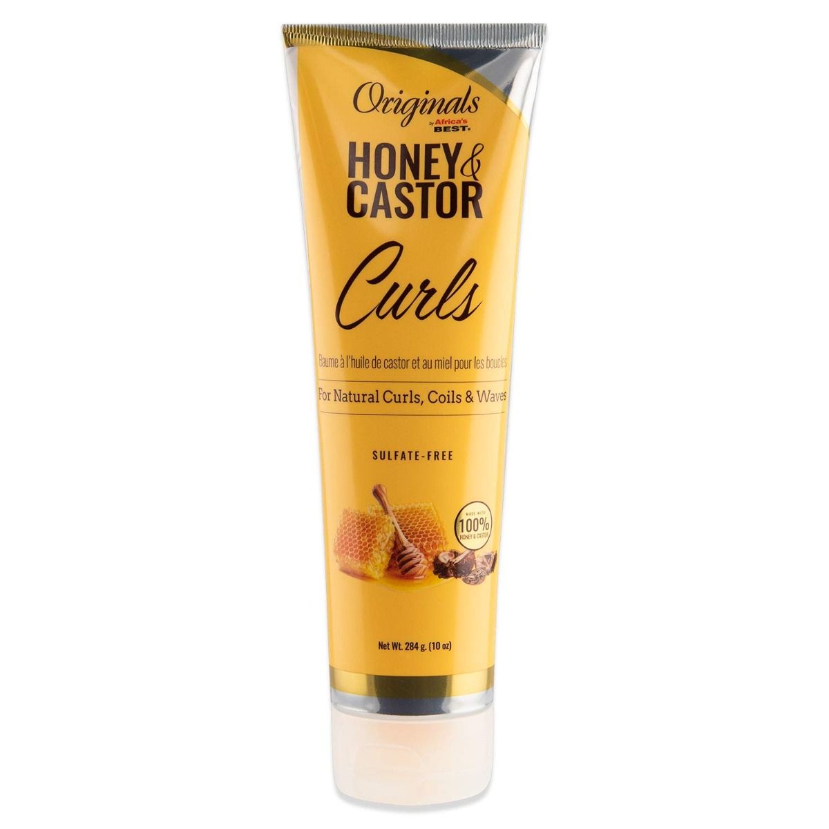 Africa's Best Honey & Castor Curls – Lichte Crème voor Krullend Haar (284g)