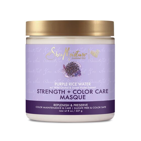Shea Moisture Purple Rice Water Masque – Hydratatie voor Gekleurd Haar (227g)