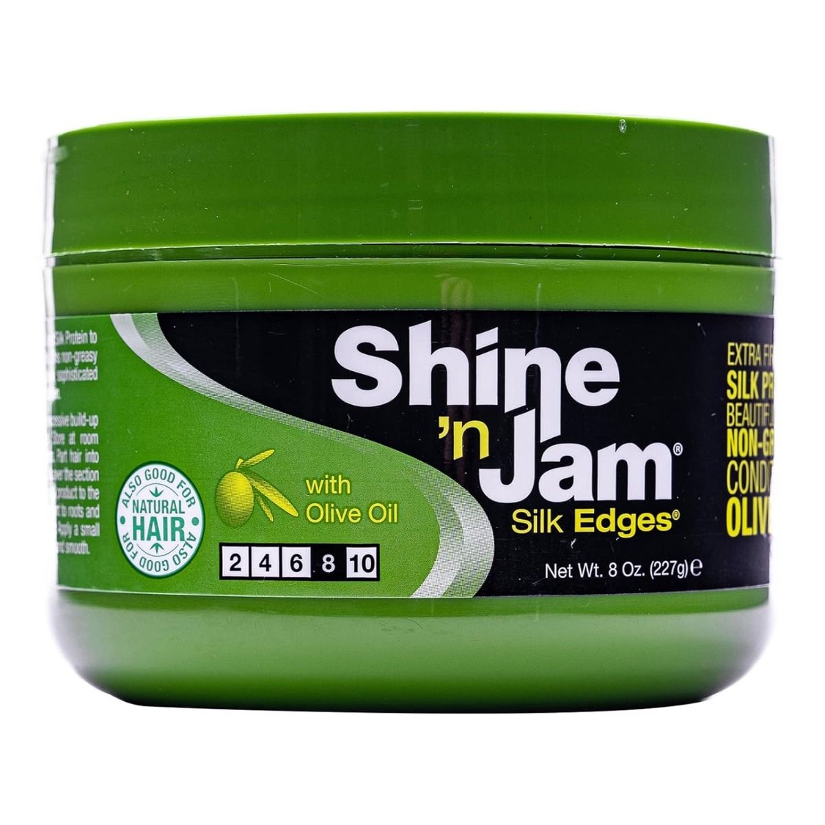 Ampro Shine 'n Jam – Zijdezachte Randjes voor Natuurlijk Haar (227g)
