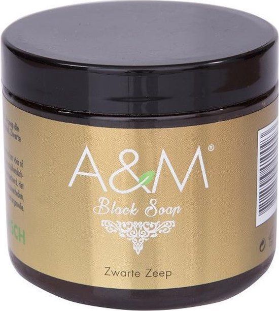 A&M Zwarte Zeep – Natuurlijke Reiniging voor Gevoelige Huid (200g)