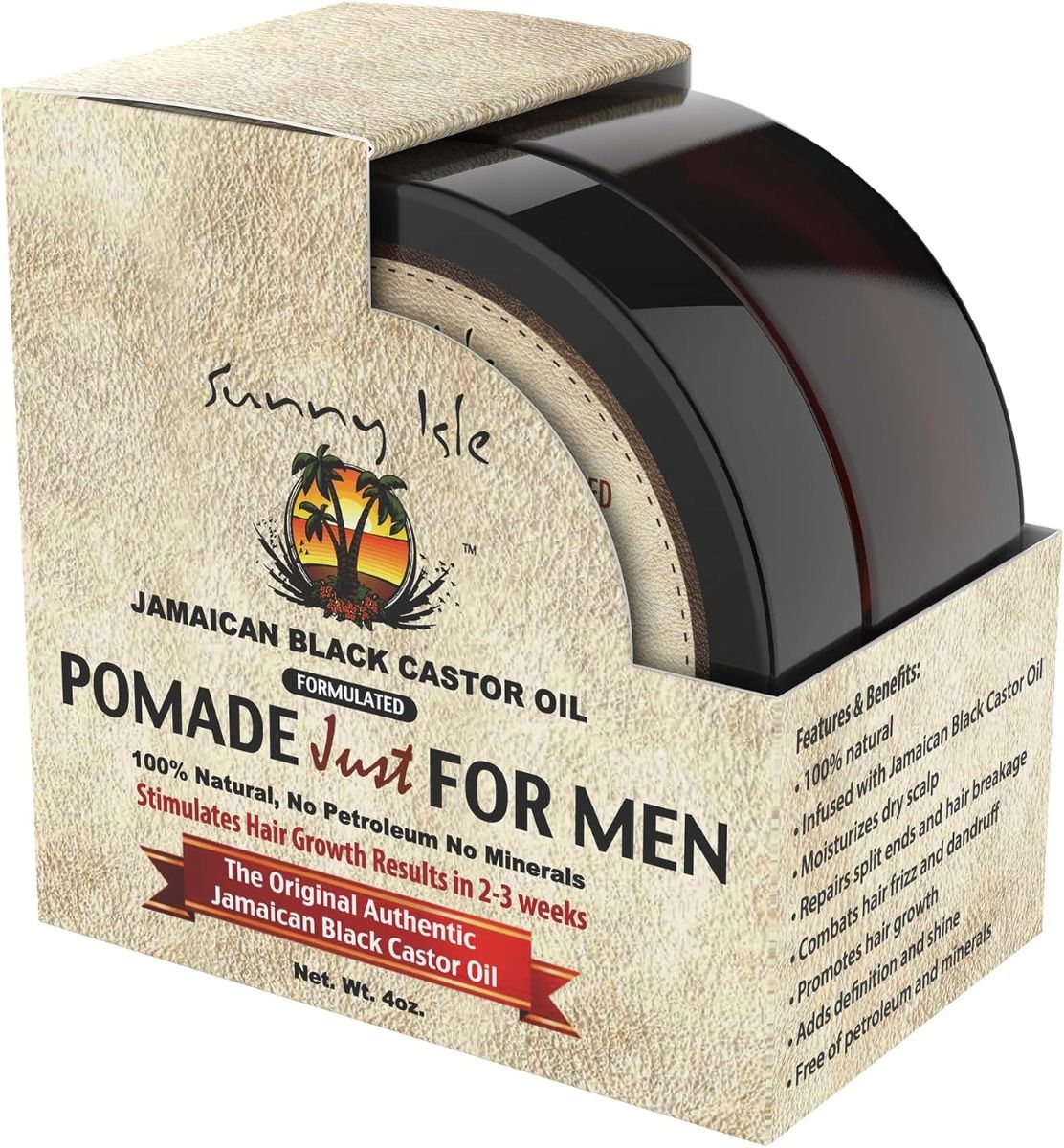 Sunny Isle Pomade – Voedende Haarolie voor Mannen (118 ml)