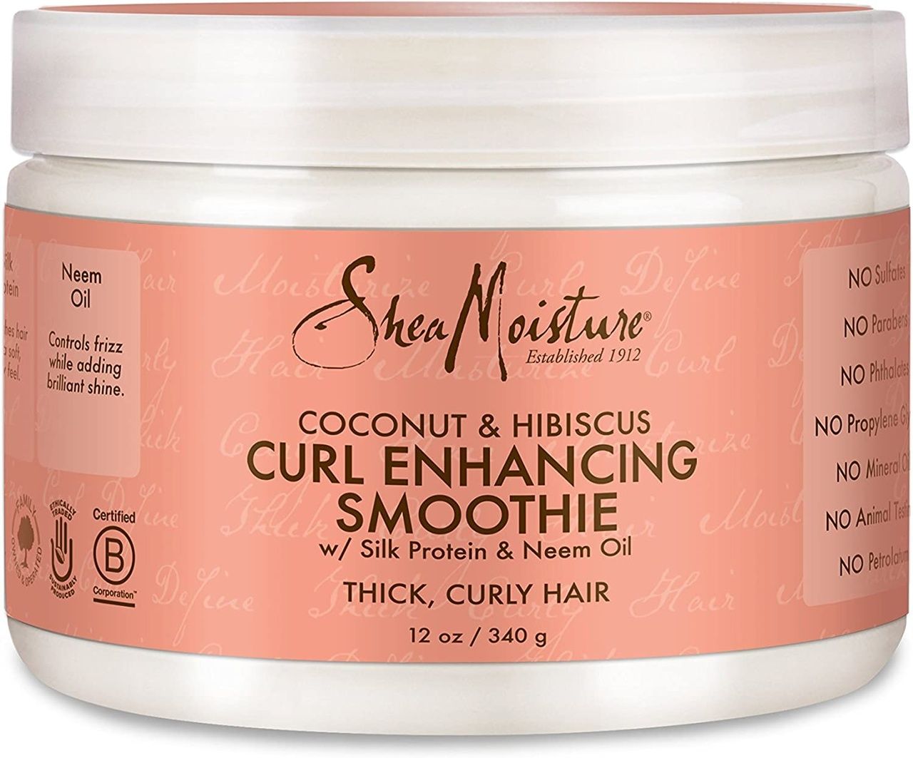 Shea Moisture Curl Enhancing Smoothie – Hydraterende Crème voor Krullend Haar (340g)
