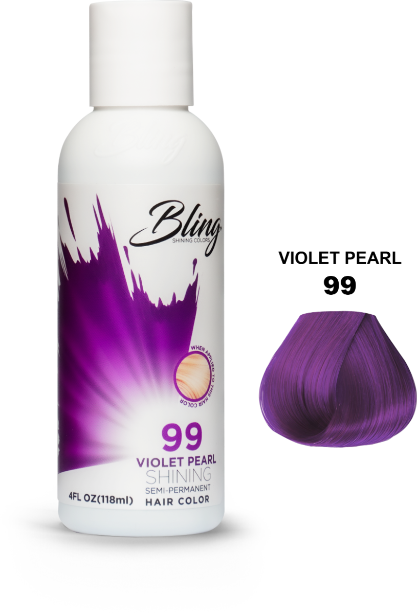 Bling Semi-Permanent Haarverf – Violet Pearl voor Alle Haartypes (118ml)