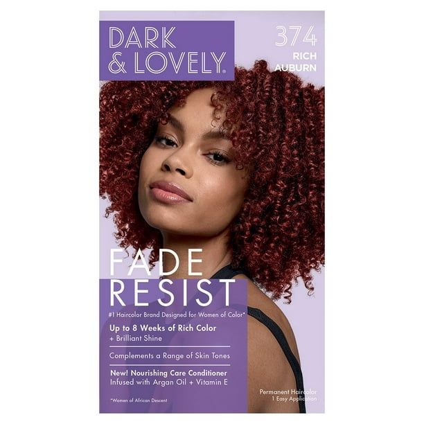 Dark and Lovely Haarkleur – Vervaagbestendige Kleur voor Alle Haartypen (374)