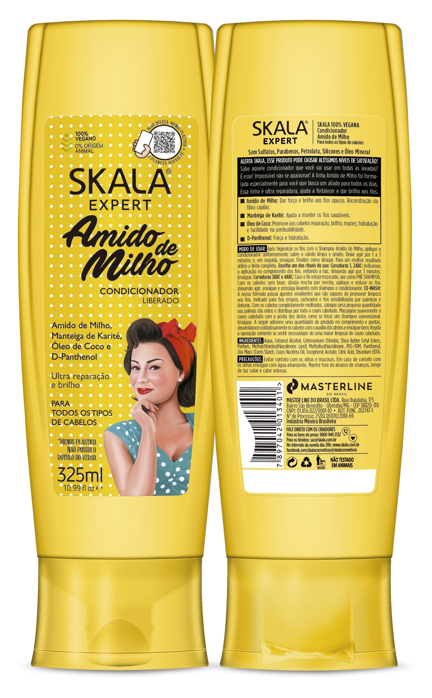 Skala Cornstarch Conditioner – Diepe Hydratatie voor Alle Haartypes (325ml)