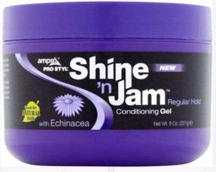 Ampro Shine 'n Jam – Regular Hold Gel voor Natuurlijk Haar (227g)