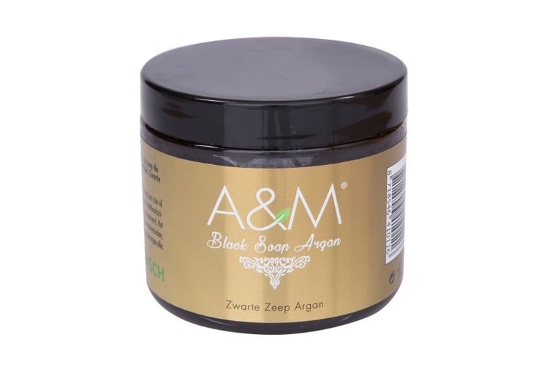 A&M Zwarte Zeep Argan – Diep Reinigende Zeep voor Alle Huidtypes (200g)