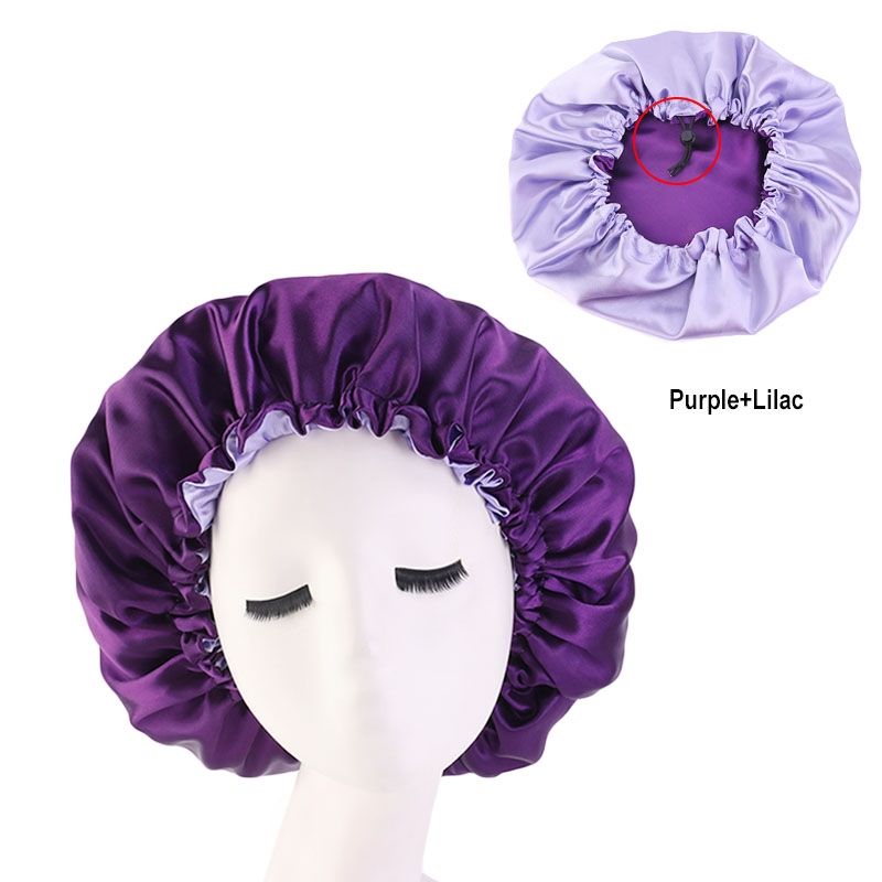 MHS Satin Hair Bonnet – Verstelbare Slaapcap voor Alle Haartypes (36cm)