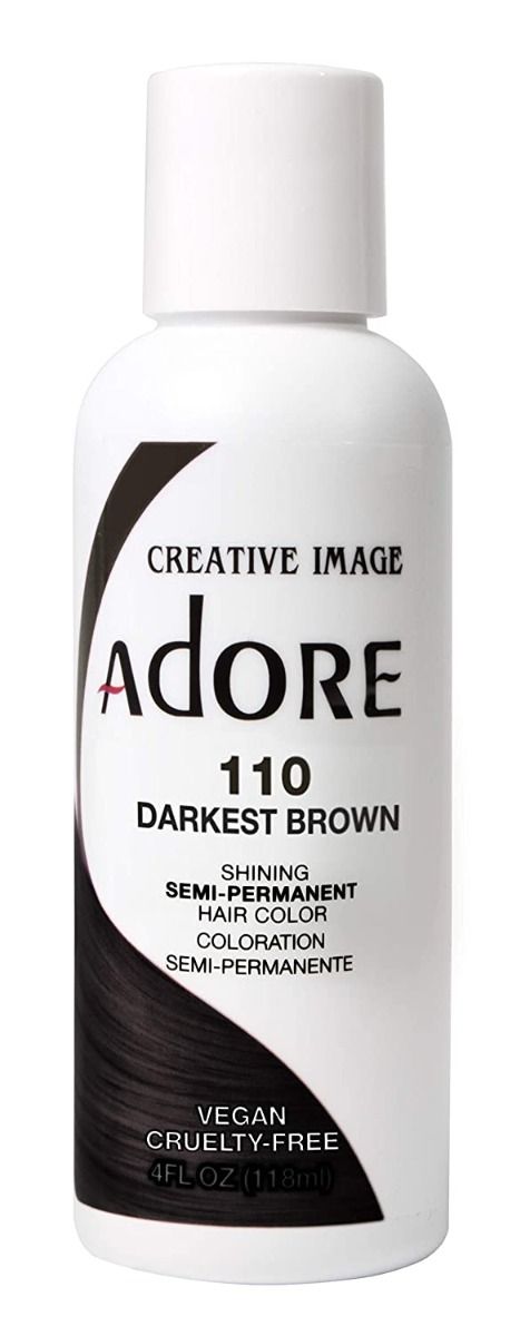 Adore Semi-Permanent Haarverf – Diepste Bruin voor Elk Haartype (118ml)
