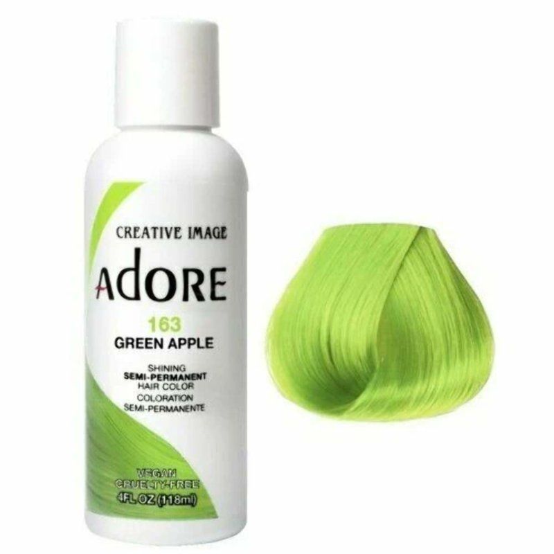Adore Semi-Permanente Haarkleur – Groene Appel voor Alle Haartypes (118ml)
