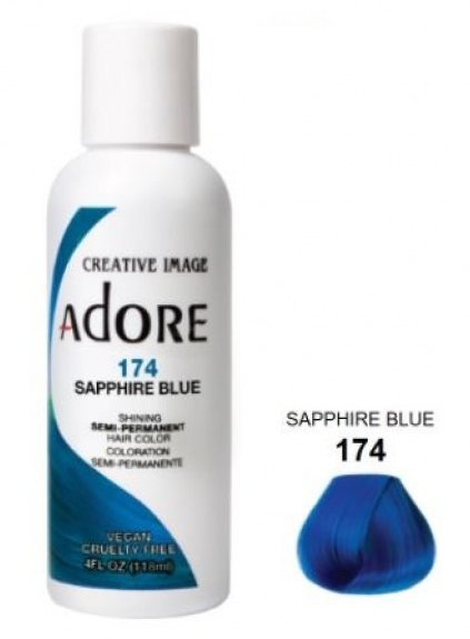 Adore Semi-Permanente Haarkleur – Stralend Blauw voor Alle Haartypes (118ml)