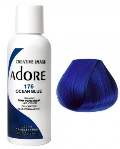 Adore Semi-Permanente Haarkleur – Stralend Blauw voor Alle Haartypen (118 ml)