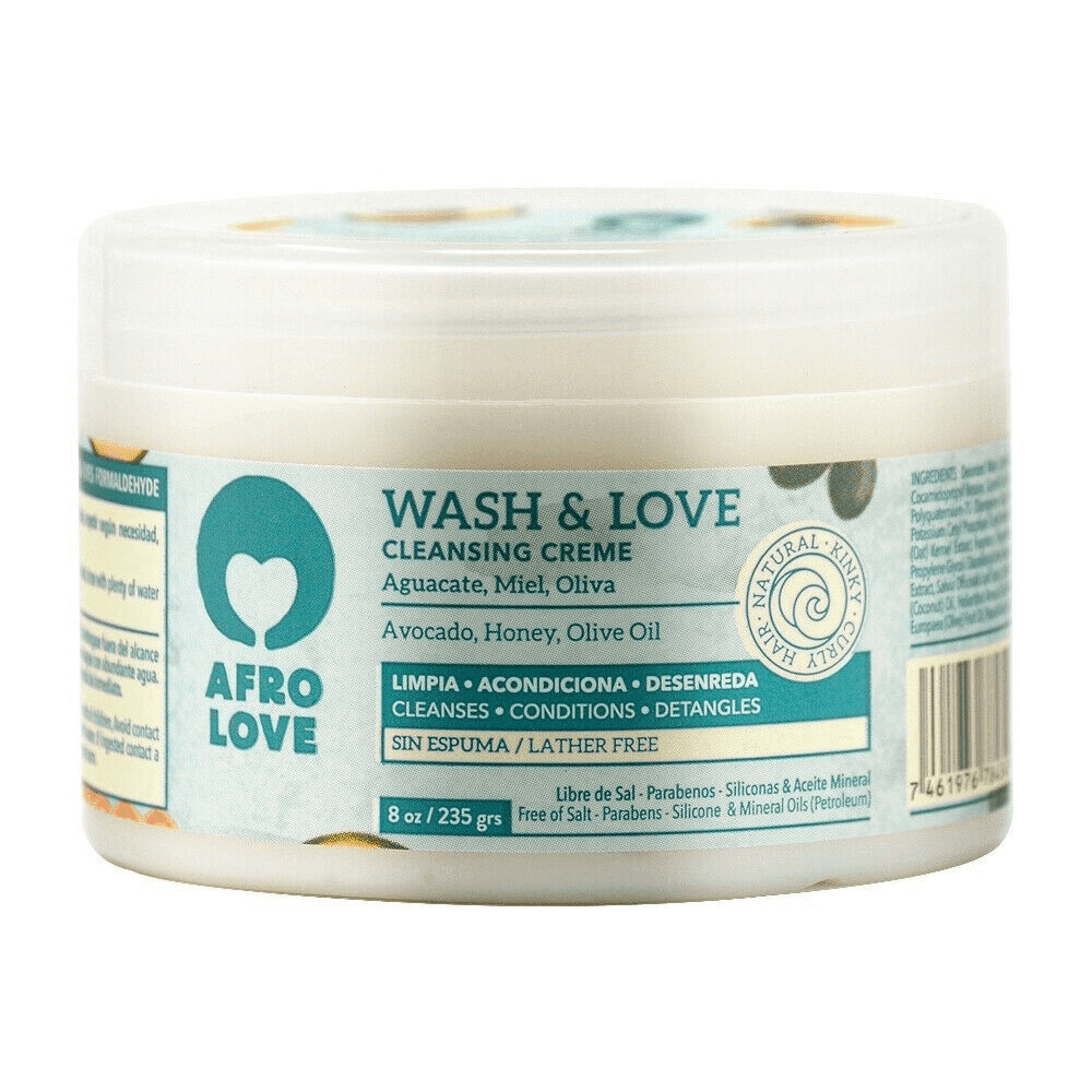 Afro Love Was & Liefde – Cleansing Crème voor Krullend Haar (226g)
