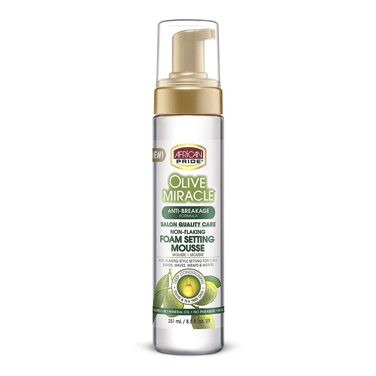 African Pride Mousse – Antibraak voor Krullend Haar (251ml)