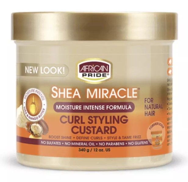 African Pride Curl Styling Custard – Vochtinbrengende Crème voor Krullend Haar (340g)