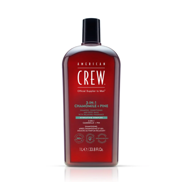 American Crew 3-In-1 Shampoo – Verfrissende Zorg voor Mannen (1000ml)
