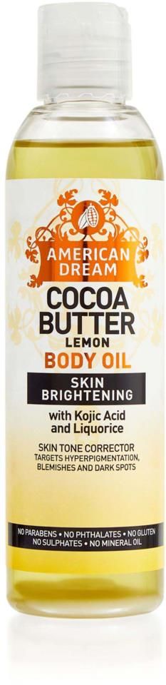 American Dream Body Oil – Verhelderende Cocoa Butter met Citroen (200ml)