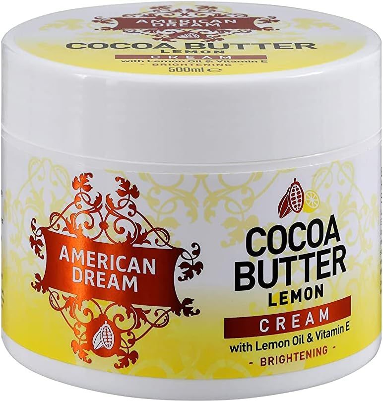 American Dream Cocoa Butter – Verhelderende Crème met Citroenolie (500ml)