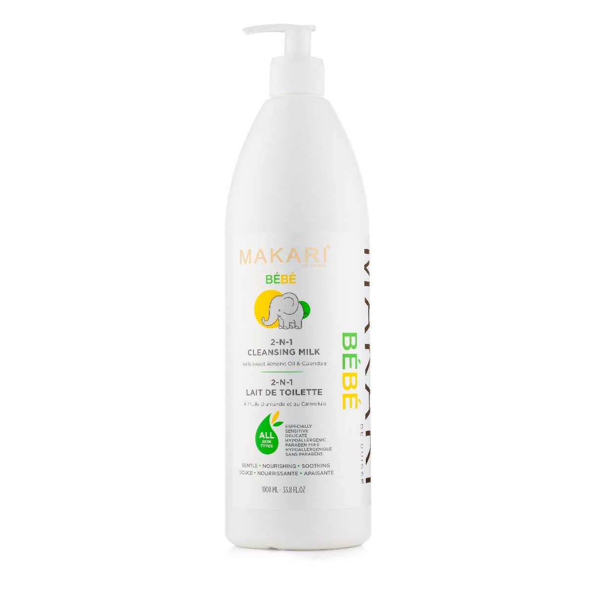 Makari Cleansing Milk – Zachte Reiniging voor Baby's (1000 ml)