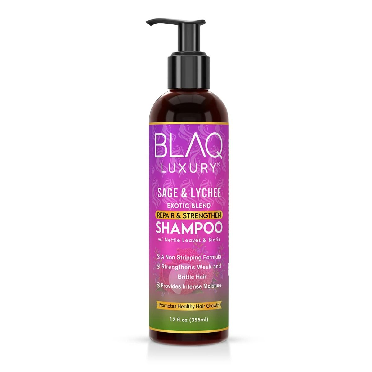 Blaq Luxury Shampoo – Herstel en Versterking voor Alle Haartypes (355ml)