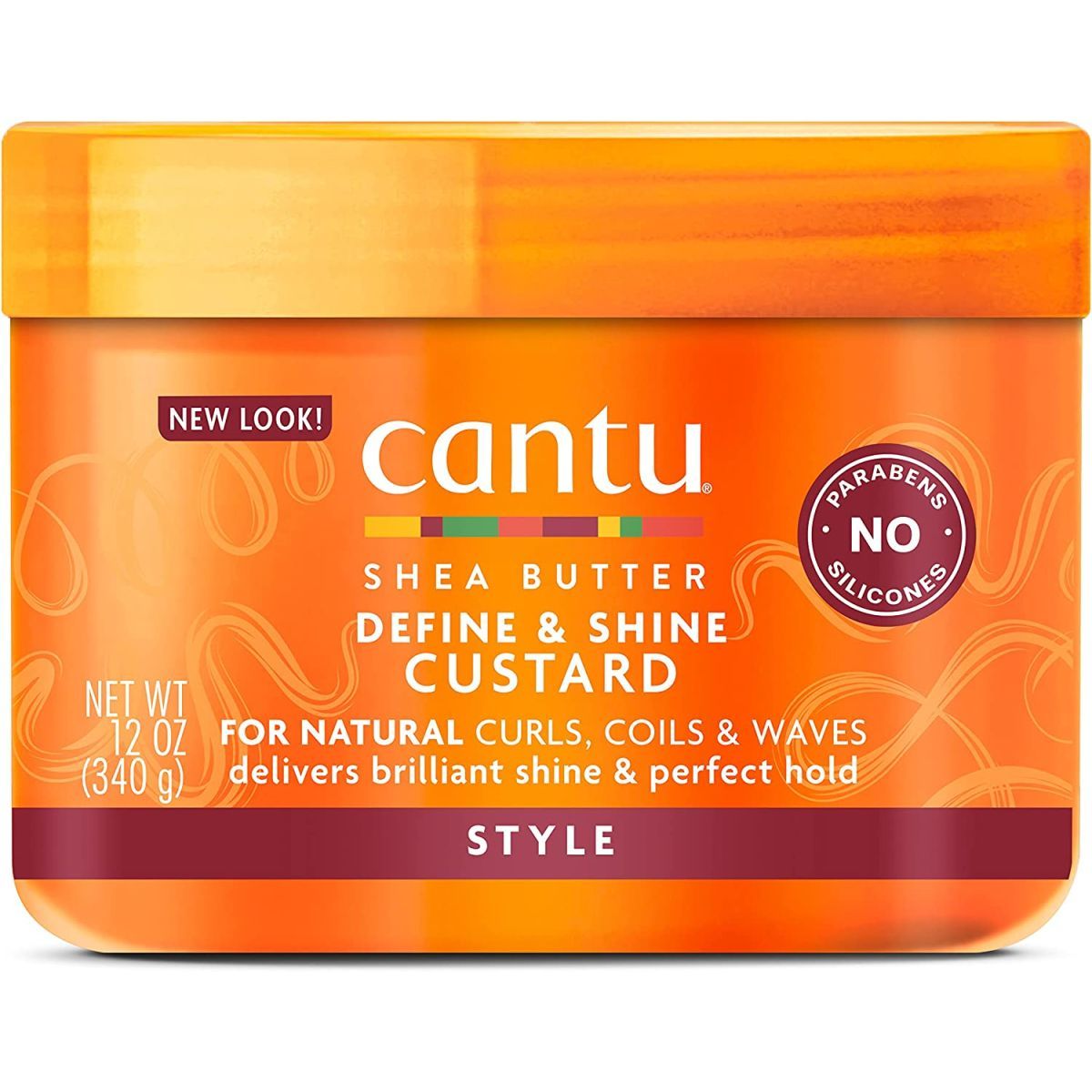 Cantu Define & Shine Custard – Voedt voor Natuurlijke Krullen (340g)